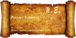Masan Edmond névjegykártya